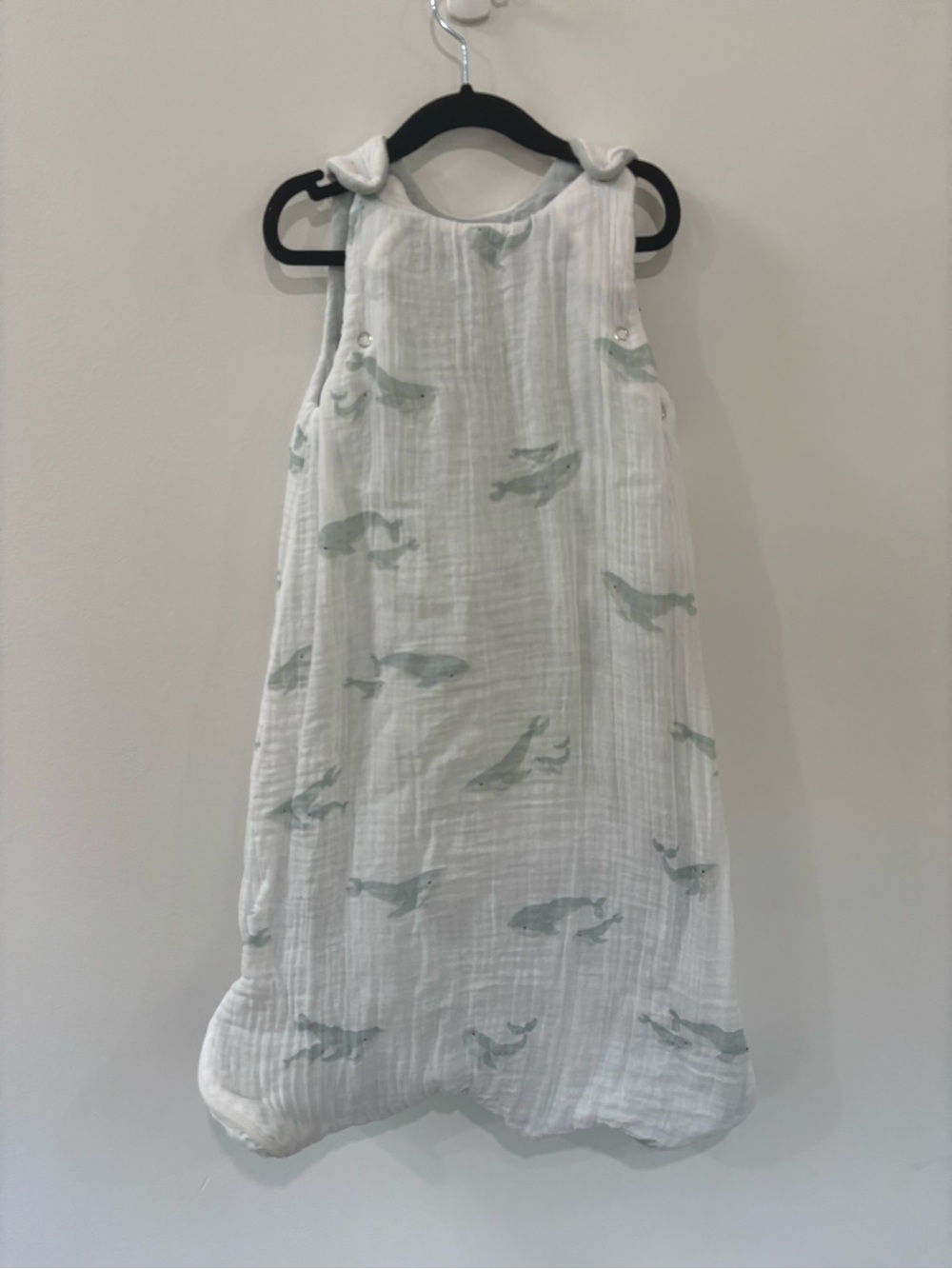 Pehr Sleep Bag 0-9 Months Whales Organic Cotton Muslin Sleep Sack